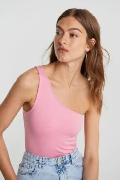 Gina Tricot Joline One Shoulder Top Sea Pink