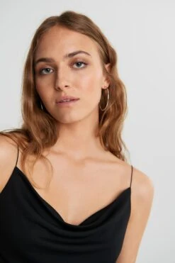 Gina Tricot Miki Cowlneck Singlet Black -Crop Partywear Sales 10036900002