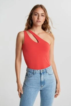 Gina Tricot Clara Cut Out Top Paprika