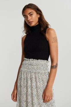 Gina Tricot Tara Rib Tank Black