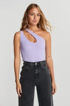 Gina Tricot Cissi Cut Out Top Light Purple