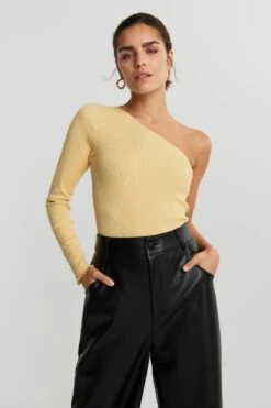 Gina Tricot Janni One Shoulder Top Sahara Sun