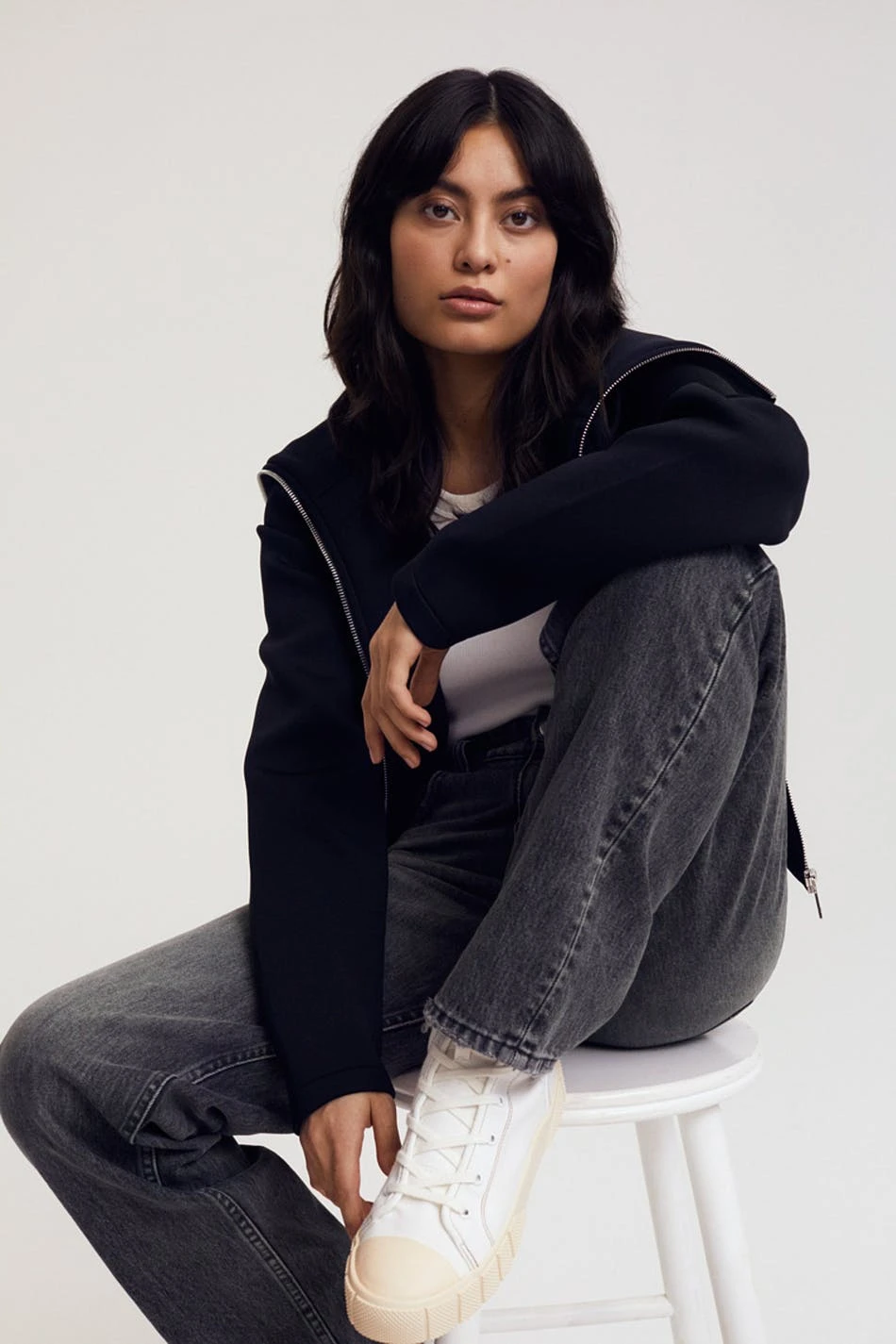 Gina Tricot 90s Petite High Waist Jeans Washed Grey 1 Gina Tricot 90s Petite High Waist Jeans Washed Grey