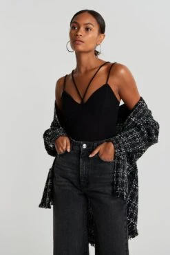 Crop Partywear Sales 53 Gina Tricot Vicky Strap Top Black
