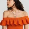Gina Tricot Grace Knitted Top Orangeade