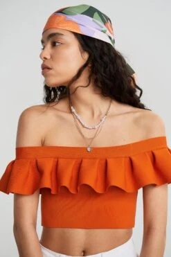 Gina Tricot Grace Knitted Top Orangeade