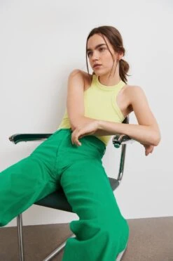 Gina Tricot Basic Rib Tank Garden Glade