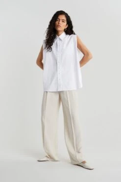 Gina Tricot Kicki Shirt White -Crop Partywear Sales 14314100002