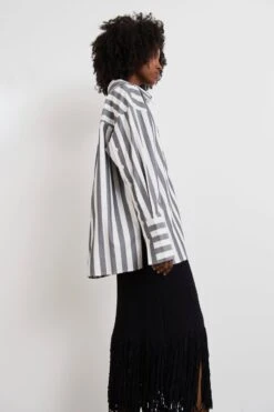 Gina Tricot Edla Trend Shirt Black/white