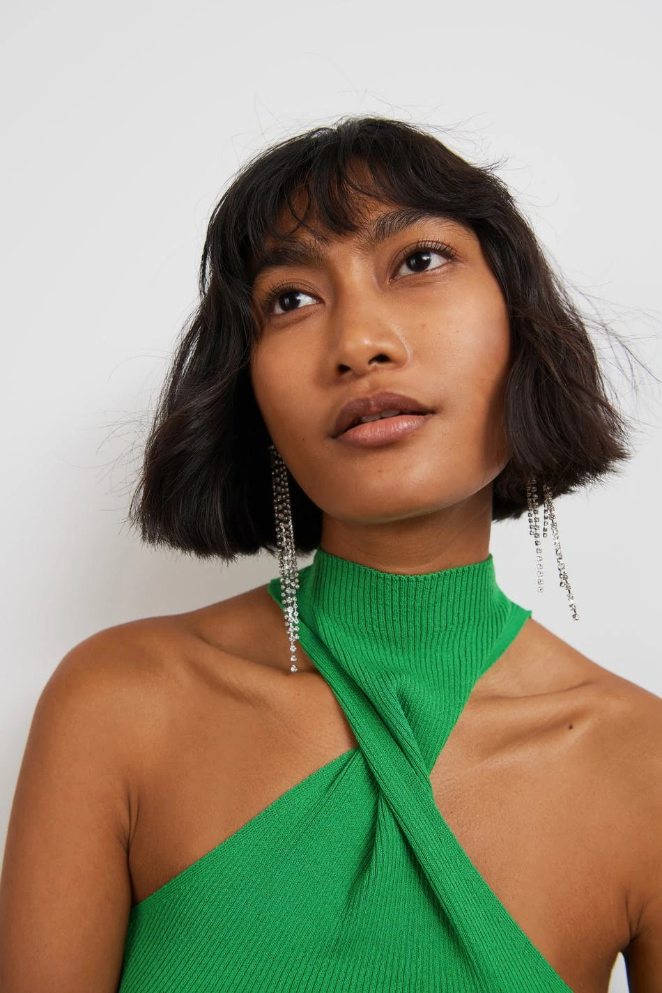 Gina Tricot Twist Knitted Top Kelly Green 2 Gina Tricot Twist Knitted Top Kelly Green - Image 2