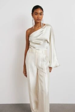 Gina Tricot Susan One Shoulder Top Egret