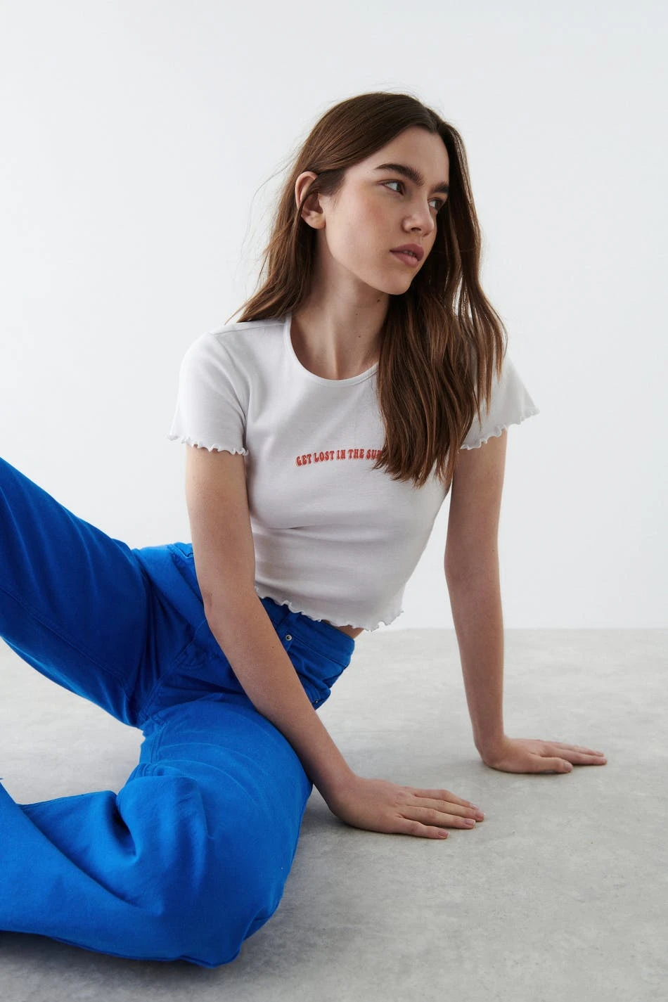 Gina Tricot Sandy Top White/sunprint 1 Gina Tricot Sandy Top White/sunprint