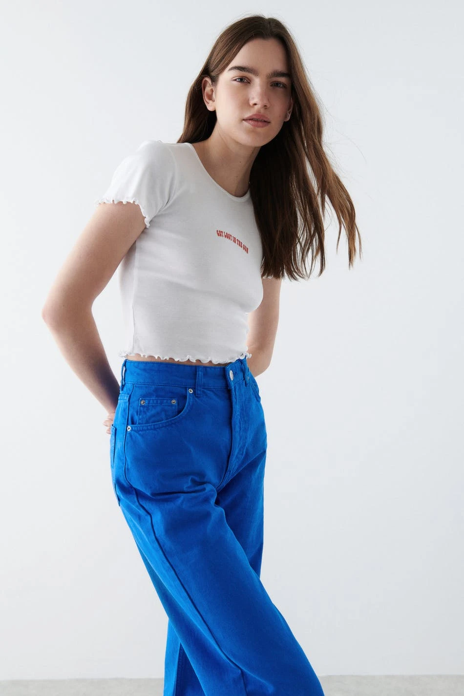 Gina Tricot Sandy Top White/sunprint 2 Gina Tricot Sandy Top White/sunprint - Image 2