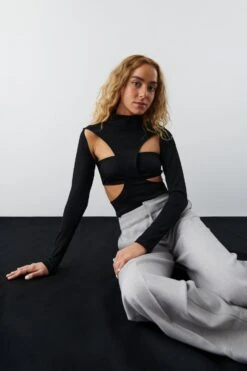 Gina Tricot Silva Trend Top Black