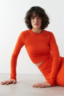 Gina Tricot Matilda Top Mandarin Red