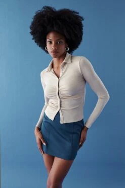 Gina Tricot Dolly Shirt Pumice Stone