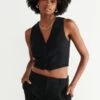 Gina Tricot Fitted Vest Black
