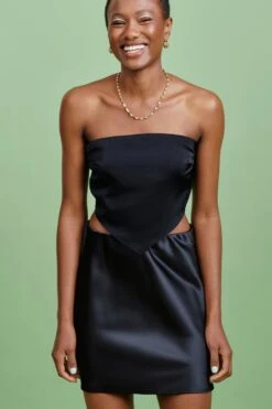 Gina Tricot Scarf Top Black