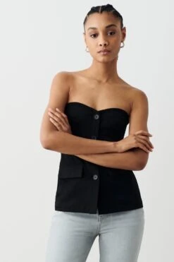 Gina Tricot Tailored Jersey Bandeau Black