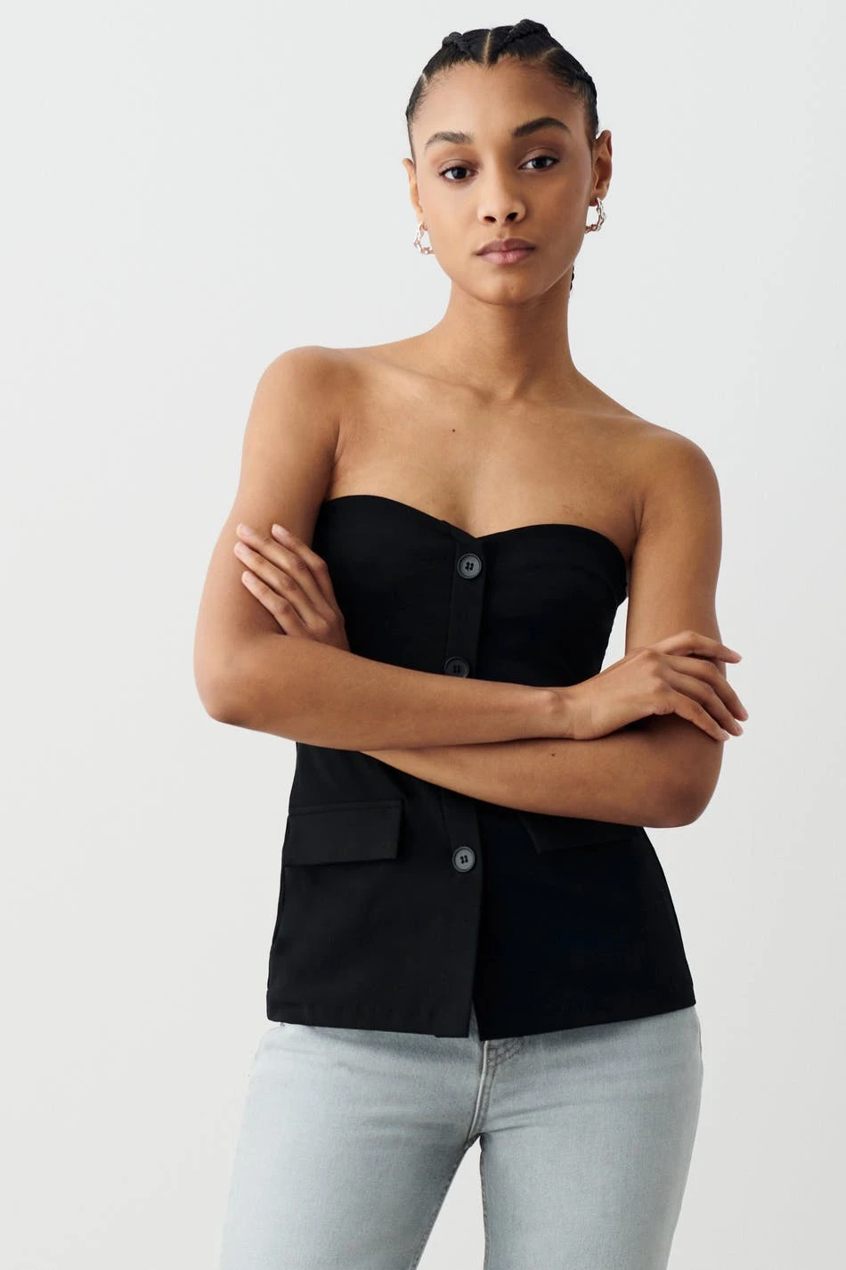 Gina Tricot Tailored Jersey Bandeau Black 1 Gina Tricot Tailored Jersey Bandeau Black