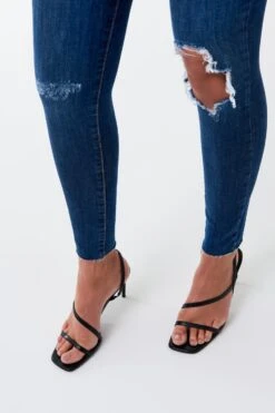 Gina Tricot Gina Curve Jeans Dk Blue Dest G -Crop Partywear Sales 83964554102