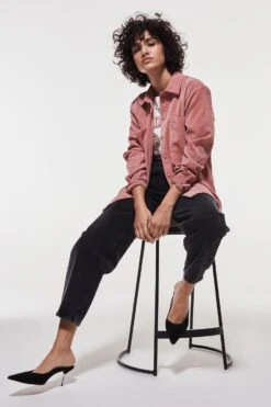 Gina Tricot Dora Corduroy Shirt Old Rose