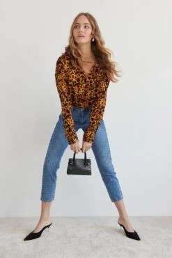 Gina Tricot Sydney Satin Shirt Aop