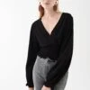 Gina Tricot Jane Smock Top Black