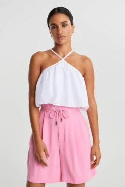 Gina Tricot Delilah Cropped Singlet White